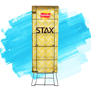 Rack de alimentos amarillo para tiendas de abarrotes | DIEMSA MR