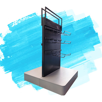 Mueble de exhibición comercial negro para tiendas departamentales | DIEMSA MR